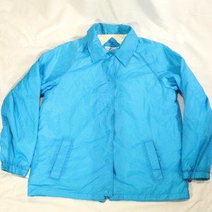 vtg CURRENT SEEN Bright blue Snap Button 80s Vintage Jacket